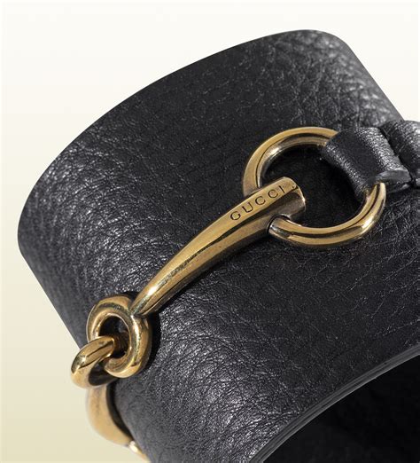 gucci horsebit leather bracelet|gucci horsebit bracelet leather.